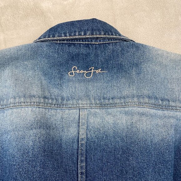 Sean John Men's Blue Denim Jacket XXL Classic Fit Button-Up - Picture 3 of 9